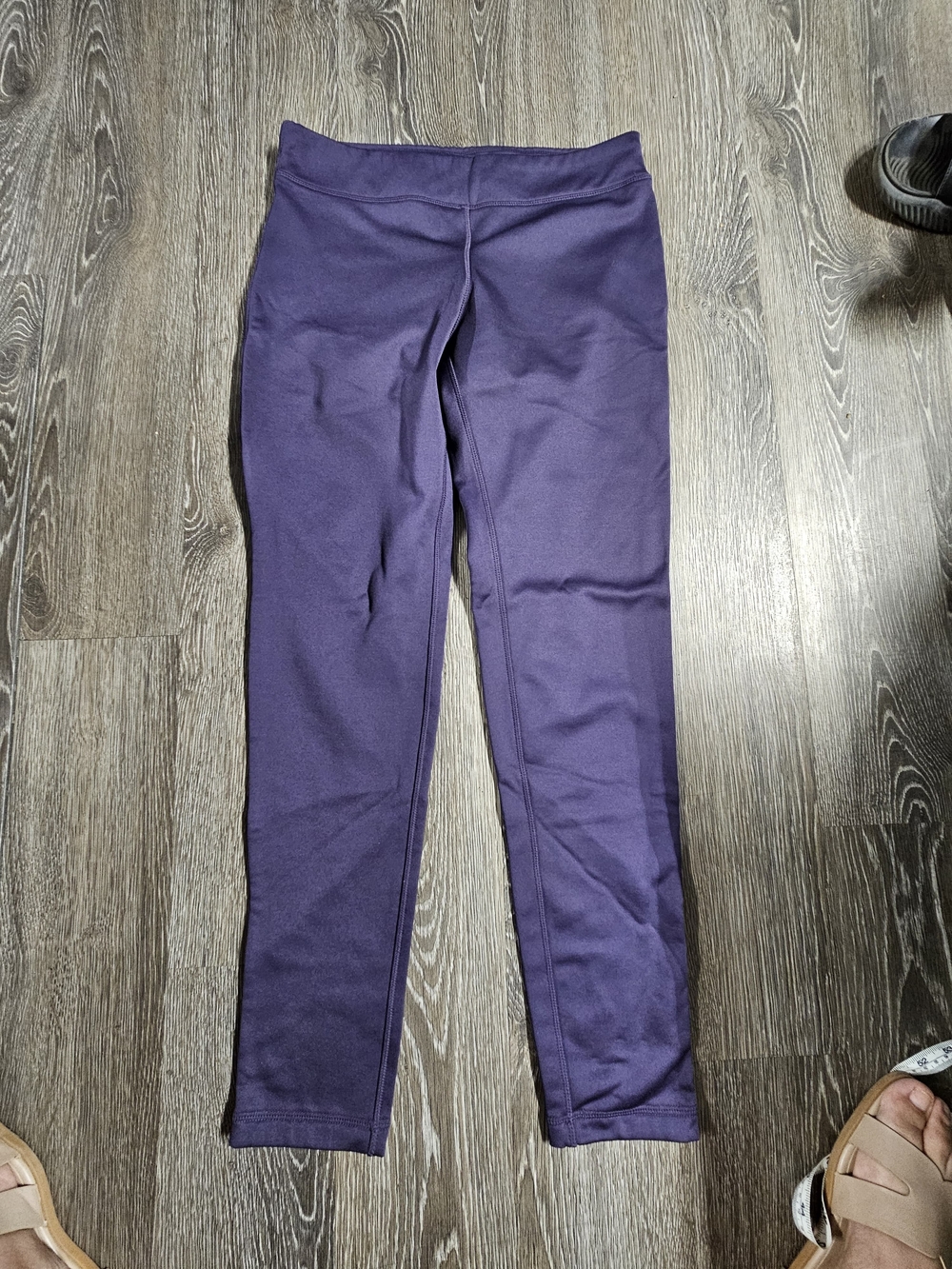White Sierra Purple Girls' Stretch Leggings